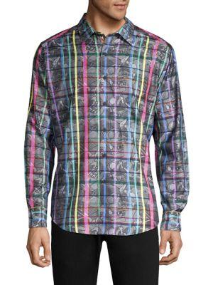 Robert Graham Augustine Plaid Graphic Long-sleeve Shirt