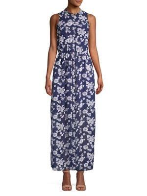 Michael Michael Kors Floral Sleeveless Shirt Dress