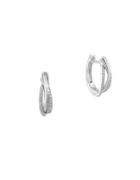 Effy Pave Classica Diamond And 14k White Gold Earrings