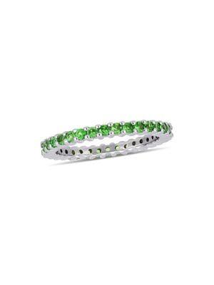 Sonatina 14k White Gold & Tsavorite Eternity Ring