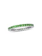 Sonatina 14k White Gold & Tsavorite Eternity Ring