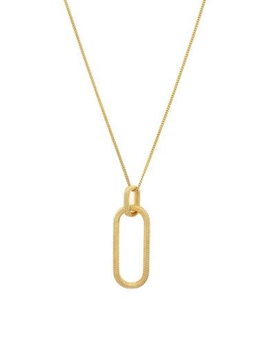 Cole Haan 12k Gold-plated Oval Pendant Necklace