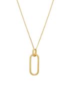 Cole Haan 12k Gold-plated Oval Pendant Necklace