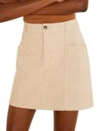 Mango Corduroy Mini Skirt