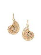 Sole Society 3/25 Beachcomber Embellished Shell Earrings