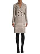 Marella Houndstooth Double-breasted Wool Coat