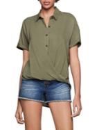 Bcbgeneration Wrap-hem Dolman Sleeve Shirt