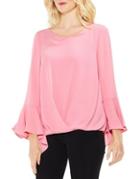 Vince Camuto Bell-sleeve Foldover Blouse