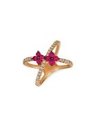 Le Vian Nude Passion Ruby And 14k Strawberry Gold Crossover Ring