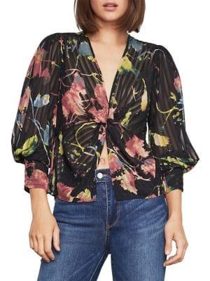 Bcbgmaxazria Rustic Grove Twist Front Blouse