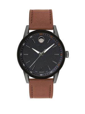 Movado Museum Sport Leather Band Analog Watch