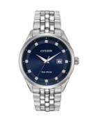 Citizen Corso Stainless Steel And Diamond Eco-drive Bracelet Watch