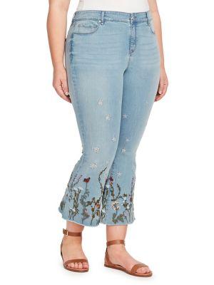 William Rast Plus Cropped Flare-leg Jeans