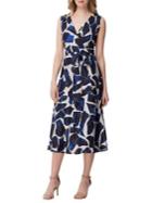 Tahari Arthur S. Levine Printed Faux Wrap Fit-&-flare Dress