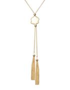 Trina Turk Tassel Accented Snake Chain Pendant Necklace