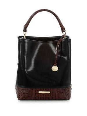 Brahmin Quincy Amelia Leather Bucket Bag