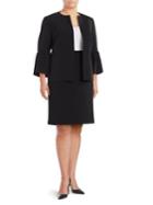 Nipon Boutique Plus Bell-sleeve Stretch Crepe Jacket