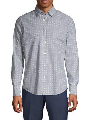 Boss Cactus-print Button-down Shirt
