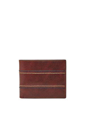 Fossil Reese Rfid Flip Id Leather Bi-fold Wallet
