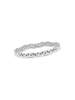 Sonatina 14k White Gold & Diamond Eternity Band Ring