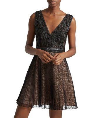French Connection Lace Fit-&-flare Dress