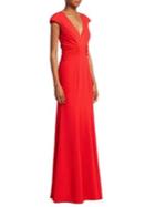 Halston Heritage Ruched Evening Gown