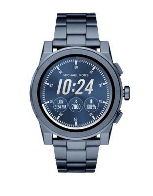 Michael Kors Access Grayson Blue Ip Touchscreen Bracelet Smartwatch