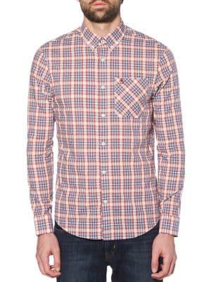 Original Penguin Slim-fit Dobby Check Stretch Shirt