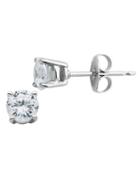 Lord & Taylor Classic Sterling Silver Cubic Zirconia Stud Earrings