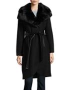French Connection Faux Fur-trimmed Trench Coat