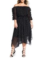 City Chic Plus Ruffle Sleeve Dress