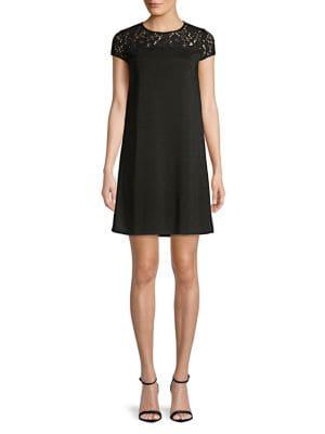 Molly Bracken Lace-trimmed Shift Dress