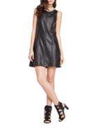 Bcbgeneration Sleeveless Faux-leather A-line Dress