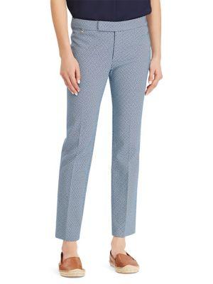 Lauren Ralph Lauren Petite Twill Jacquard Slim-fit Pants