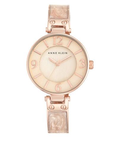 Anne Klein Blush Marbled Rose Goldtone Bracelet Watch- Ak2210bmrg
