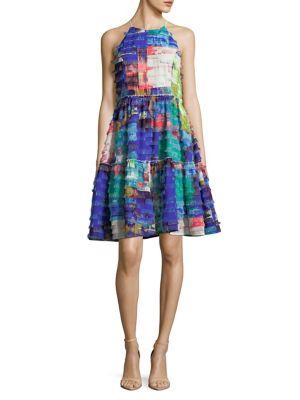 Belle Badgley Mischka Tiered Fit-and-flare Dress