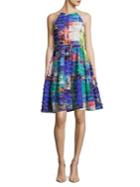 Belle Badgley Mischka Tiered Fit-and-flare Dress