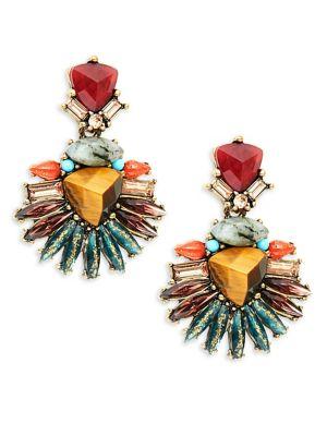 Design Lab Stone Cluster Drop Earrings