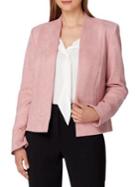 Tahari Arthur S. Levine Petite Collarless Faux-suede Jacket