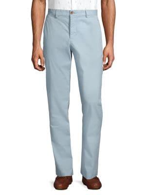 Black Brown Flat-front Stretch Chinos