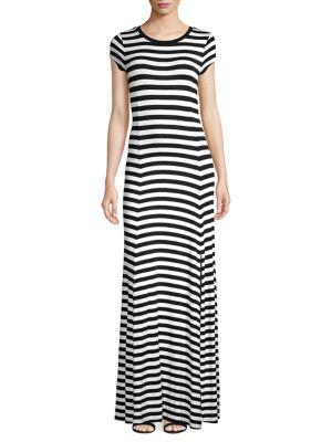 Michael Michael Kors Striped T-shirt Maxi Dress