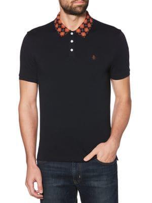Original Penguin Argyle Ribbed Cotton Polo
