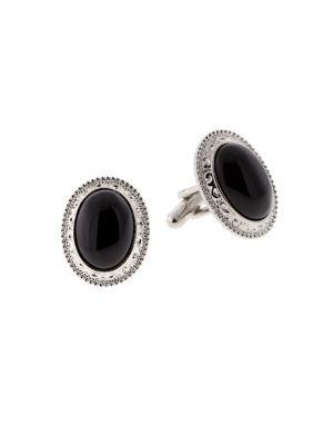 Lord Taylor Black Onyx Oval Cufflinks