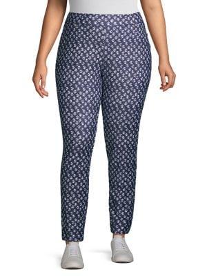 Michael Michael Kors Plus Abstract Batik High-rise Pocket Leggings