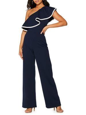 Quiz Asymmetric Frill Jumpsuit