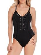 Magicsuit Scuba Sutton One-piece Laser-cut Zip Swimsuit