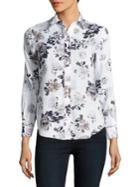 Lord & Taylor Floral Linen Shirt