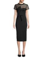 Js Collections Bow-detail Illusion Sheath Dress