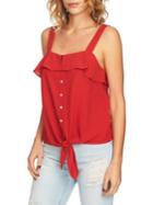 1.state Tie-front Ruffled Tank Top