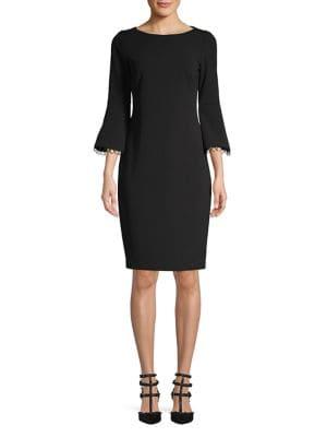 Calvin Klein Loop Bell Sleeve Sheath Dress